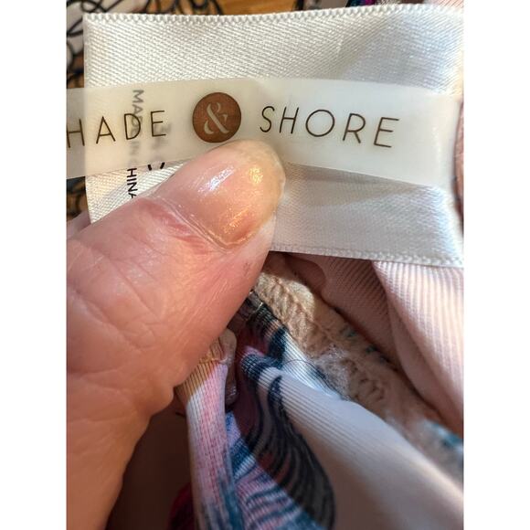 Shade & Shore 34C Teal Pink Aztec Print Underwire Tankini Swim Top - Picture 5 of 6